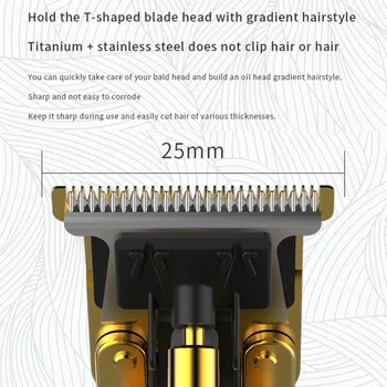Profesionali Plaukų Kirpimo mašinėlės USB Įkrovimo Kirpimas Skulptūra Cutter Įkraunamą Skustuvą Žoliapjovės Belaidžius Krašto Vyrams