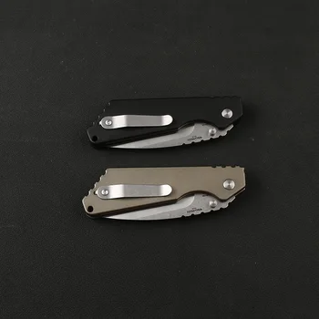 Protech Strider Bendradarbiavimo stiliaus D2 ašmenys Aviacijos aliuminio rankena lauko kempingas vaisių išgyvenimo medžioti virtuvės EDC peilis įrankis
