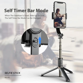 Q08 Anti-Shake Selfie Klijuoti Su Bluetooth Nuotolinio Valdymo Trikojo Monopodzie 360° Pasukti Vaizdo Gyventi Vlog Išmaniųjų Telefonų Selfie Turėtojas