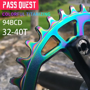 QUEST PRAEITI 94bcd titano padengti teigiamų ir neigiamų pavarų chainwheel priedai spalva X1 nx gx kalnų dviračių chainwheel