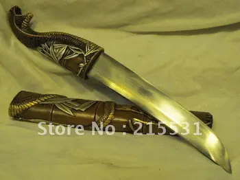 Realus dalykas longquan kardas; Kariai peilis, dekoratyvinis modelio plieno, vario pakrovimas; Wushu kardas, dovanos mažas kardas