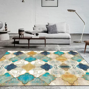 Retro Amerikos geometrinis etninių Maroko stiliaus miegamojo duris lentelė kilimėlis kambarį kristalų aksomo sofa-lova, grindų apdaila kilimėlis