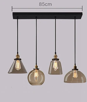 Retro Stiklo Sieniniai šviestuvai LED Virtuvės Žibintai LED Lempos Kabo Lempos, Lubų Šviestuvai Kambarį Apšvietimas Šviestuvai