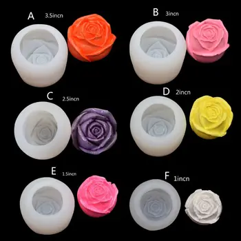 Rose Ledo Plokštelėje Pelėsių Daugkartinio naudojimo Maisto kokybės Silikono Gėlių Epoksidinės Dervos Pelėsių Amatų X7YA