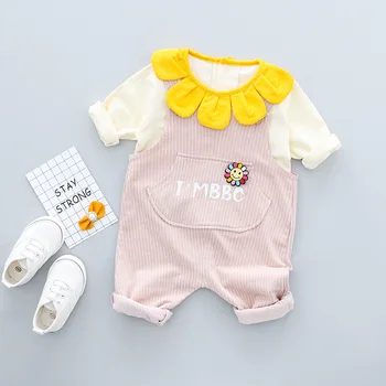 Rudenį 2018 Karšto pardavimo baby berniukas ir mergaitė drabužių Mados spausdinimo T-marškinėliai+kelnės+hat 3pcs/set naujagimių bamblys baby girl drabužių rinkinys