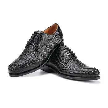 Rudenį ir žiemą krokodilo odos batai odiniai vyriški batai verslo oficialų odiniai batai odiniais padais krokodilo odos