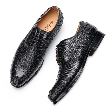 Rudenį ir žiemą krokodilo odos batai odiniai vyriški batai verslo oficialų odiniai batai odiniais padais krokodilo odos