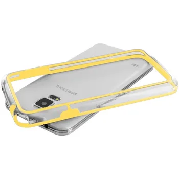 Samsung Galaxy S5 atveju geltona Bamperis Raštas