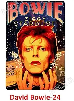 Scsafsvvcv Derliaus Custom Metalo Ženklai 12 x 16 - David Bowie Ziggy Stardust Prašmatnus Meno Sienos Decort Namų Kieme Ženklai