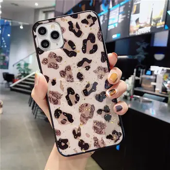 Seksualus Leopard Prain TPU Silikoninis Telefono dėklas Odos iPhone 6 6s 7 8 Plius 