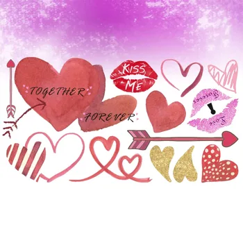 Seksualus Lūpų Meilė Širdies Lipdukas lipnios Laišką Sienos Lipdukas Kūrybos Fonas PVC Apdailos Reikmenys Valentino Diena Gi