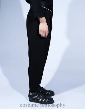 Self-made 2018 naujas vyrų halen atsitiktinis kelnės Japonijos baggy kūgio formos kelnės. S-6XL!!