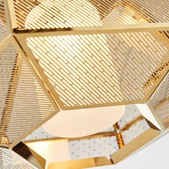 SGROW Šiuolaikinės Pramonės Aukso Nerūdijančio Plieno Pakabukas Šviesos Kūrybinis Dizainas Kabo Lempa Valgomasis Kambarys, Miegamasis Lampara Rungtynių