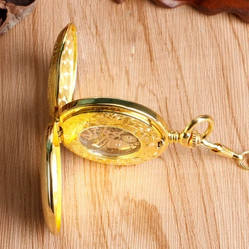 SHUHANG Derliaus Antikvariniai Aukso Kišeninių Laikrodžių grandinėlės Mechaninis Laikrodis Vertus Vėjo Tuščiaviduriai Laikrodžiai, Dovana, Vyrams, Moterims, Pakabukas Relogio bolso