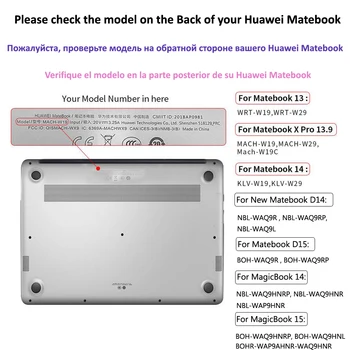 Skaidrus Atveju, Huawei Matebook D14 Naujų 2020 m. D15 Mate 13/14/X Pro 13.9 2019 Nešiojamas Priedai Už Garbę Magicbook 14 15 VNT