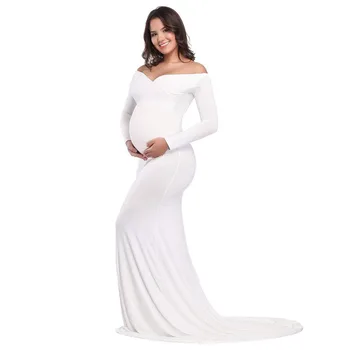 Slidinėti Nėščia Suknelė Motinystės Fotografija Rekvizitai Nėštumo Suknelė Fotografijos Drabužių Nėščioms Moterims Gravidas Vestidos