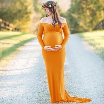 Slidinėti Nėščia Suknelė Motinystės Fotografija Rekvizitai Nėštumo Suknelė Fotografijos Drabužių Nėščioms Moterims Gravidas Vestidos