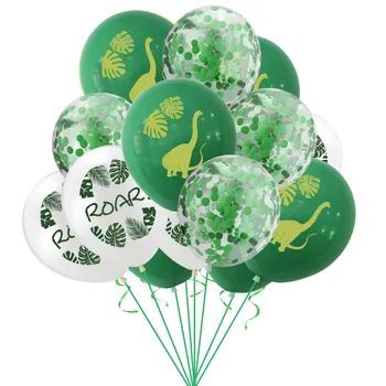 SLMengGUO Dinozaurų 2020 naujas gimtadienio apdailos žalia konfeti balionas 12 colių combo 