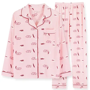 SLPBELY Moterų Pižama Homesuit Loungewear Pavasario Juostele Atsitiktinis naktiniai drabužiai ilgomis Rankovėmis+Ziajać Homewear Nustatyti Mielas Sleepwear Pižamos