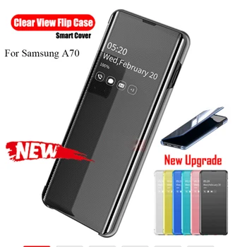 Smart Veidrodis, Flip Case For Samsung Galaxy A70 Visišką Apsaugą Aiškiai Matyti, Telefono Dangtelį Samsung Galaxy A70 Smart View Atveju