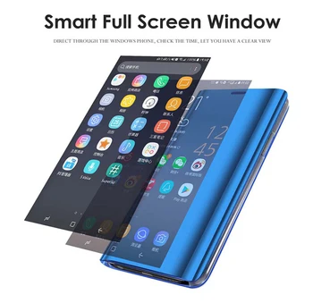 Smart Veidrodis Telefoną Atveju Huawei P40 30 P20 Mate 30 Pro Lite Garbę 10 9 8 Lite Peržiūrėti 20 8X 9i P Smart 2019 Nova 3 3i 2i Dangtis