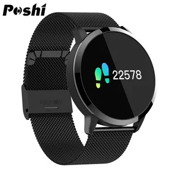 Smart Watch Vyrų Nerūdijančio Plieno Odos Juosta Sporto Žiūrėti Skaitmeninę Bluetooth Pedometer Širdies ritmo Smart Watch Moterų reloj hombre