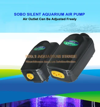 SOBO Silent Akvariumo Oro Siurblį Deguonies Tvenkinių Aeratorius Vandens Žuvų Bakas SB-718 SB-738 3W/3.5 W Įgaliotas atstovas