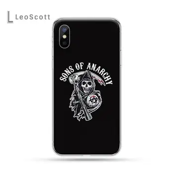 Sons of anarchy Skeletas Siaubo Telefono dėklas Skirtas iphone 12 5 5s 5c se 6 6s 7 8 plus x xs xr 11 pro max
