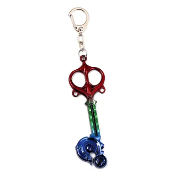 Spalvingas Žaidimas Kingdom Hearts Sora Klavišą Keyblade Ginklas Aukso Metalo Rankų Darbo Pakabukas Keychains Paketų Prižiūrėtojų Raktinę Surinkimo Dovanos