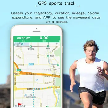 Spalvotas Ekranas Smart Žiūrėti IP67 atsparus Vandeniui Širdies ritmo Monitoringo Fitness Tracker smartband EKG PPG Apyrankės, skirta 