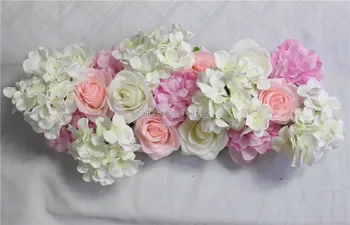 SPR DERINYS spalvų stiliaus vestuvių mažas kelių švino arch gėlių sienos etape fone didmeninė dirbtinių gėlių stalo puošmena