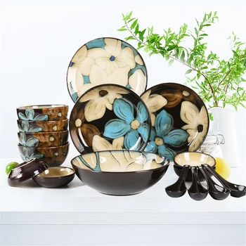 Stalo Įrankių Rinkinys Korėjiečių Keramikos Patiekalų, Nustatyti Buitinių Puikus Serijos Indai, Mikrobangų Krosnelė Tinka Underglaze