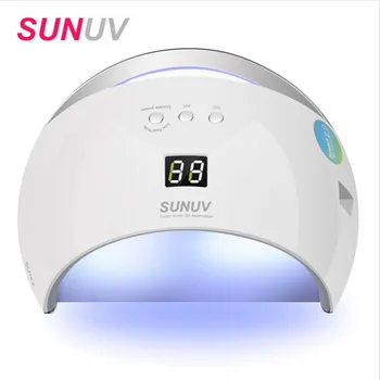 SUN6 48W Nešiojamų UV LED Nagų Lempa Nagų Džiovintuvas Gelio lenkijos Gydant Šviesa LCD Ekranas Nagų Džiovinimo Mašina