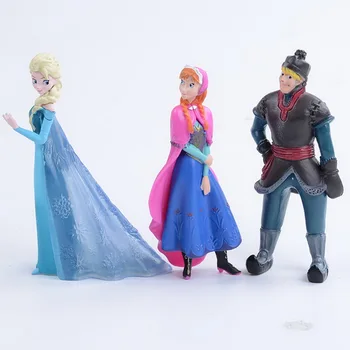 Sušaldyti Princesė Ana Elsa Kristoff Sven Olaf PVC Veiksmų Skaičiai Modelio Lėlės Vaikams, Surinkimo Kalėdų Dovanos 