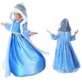 Sušaldyti Šalis Suknelė Mergaitėms Suknelė Vaikų Vaidmenų Kostiumas Princesė Merginos Kamuolys Suknelė Šalies Kalėdų Dress Cosplay Suknelės
