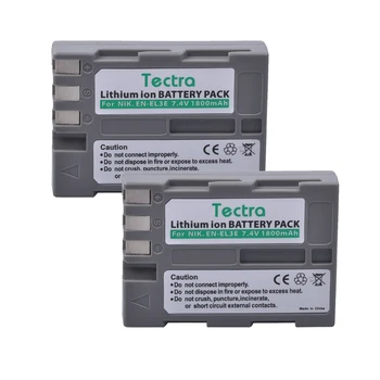 Tectra 2VNT EN-EL3E, EN EL3E 1800mAh/Li-ion Fotoaparato Baterija + LCD USB Dual Kroviklis Nikon D30 D50 D70 D90 D70S D300 300S