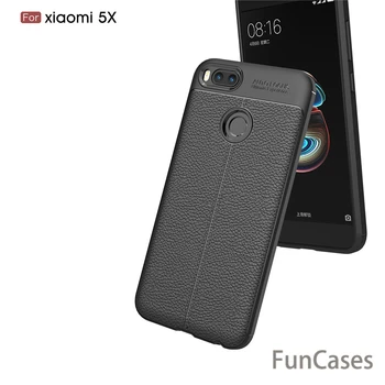 Telefoną Atveju Xiaomi Mi 5X MI A1 MI5X Atveju Prabanga TPU Silikono Odos Imitacijos Viršelis Xiaomi Mi5X Mi 5X MI 5 A1 MIA1