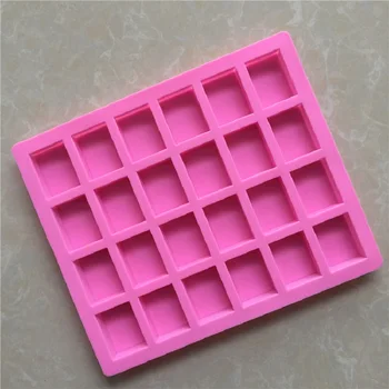 Tiekimo 24 kvadratinių stačiakampės dėžutės silicio tortas pelėsių spalvos atsitiktinis