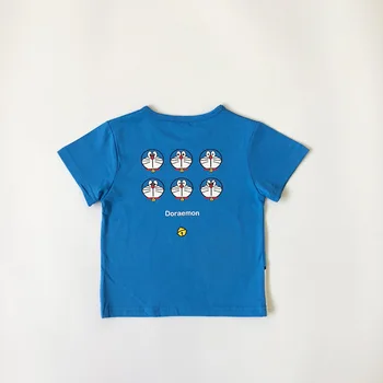 Tonytaobaby Vasaros Drabužių Nauji vaikiški Drabužiai Mielas Animacinių filmų Mėlyna Spausdinti, Vaikų trumpomis Rankovėmis T-shirt
