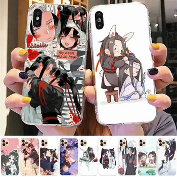 TOPLBPCS Mo Dao Shi Zu Animacinių filmų Mielas Anime Telefono dėklas skirtas iPhone 8 7 6 6S Plus X 5S SE 2020 XR 11 12 pro XS MAX