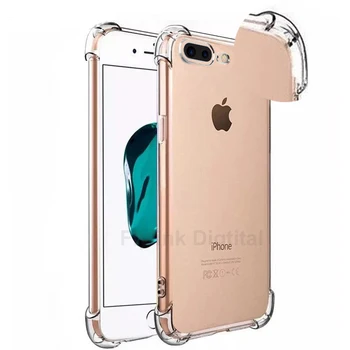 TPU Minkštas Silikagelio Case for iphone 5 6 S case silikoninis dangtelis plonas skaidrus apsauginis apvalkalas iphone 5 6 7 8 S X plus atveju