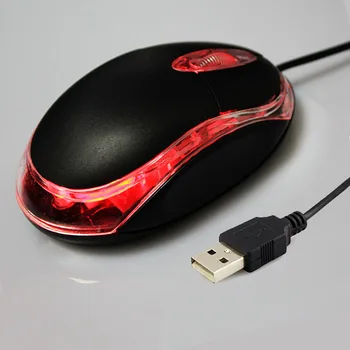 Trumpas Juodas USB 2.0 3D LED Optinis Varantys Laidinio Žaidimas Pelės PC Laptop Notebook Pelės Pelės