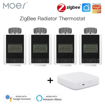 Tuya ZigBee 3.0 Smart Termostatiniai Radiatorių Vožtuvų Namų Termostatas Šildytuvas TRV Balsu su Alexa, Google namų Protingo Gyvenimo