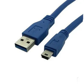 U3-075USB 3.0 mobiliojo standžiojo disko duomenų kabelis galvą į mini usb 10p dual USB kabelis 1m