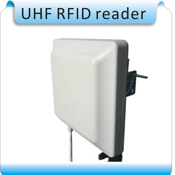 UHF RFID kortelių skaitytuvas ilgo nuotolio, Antena 8dbi RS232/RS485/Wiegand 26 Reader 1-5M Integruotos UHF RFID Reader +20 vnt korteles