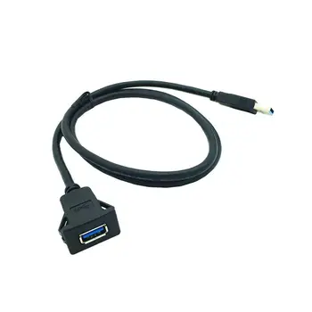 USB 3.0 Vyrų ir Moterų AUX Flush Panel Mount ilgiklis už Automobilių, Sunkvežimių, Valčių, Motociklų Prietaisų skydelis
