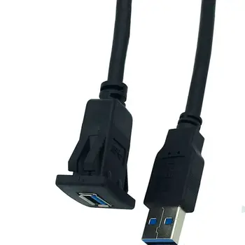 USB 3.0 Vyrų ir Moterų AUX Flush Panel Mount ilgiklis už Automobilių, Sunkvežimių, Valčių, Motociklų Prietaisų skydelis