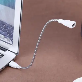 USB prailginimo Kabelis Vyrų ir Moterų Kabelio ilgintuvas LED Šviesos Adapterio Kabelį Metalo Lankstus Vamzdelis nešiojamas KOMPIUTERIS