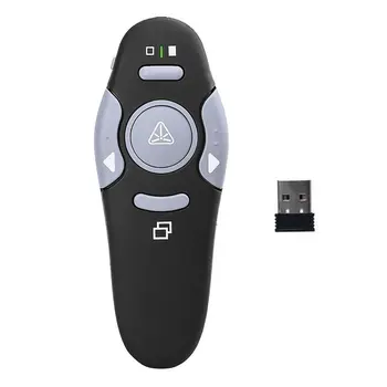USB Wireless Presenter Raudona Lazerinė Rodyklė PPT Nuotolinio Valdymo Žymiklį rašiklis 