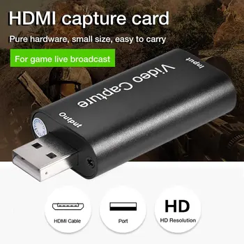 USB2.0 HDMI užfiksuoti kortelė palaiko OBS Gyvai įrašyti langelyje Adapterio plokštę HD capture Mokymo įrašymą vaizdo